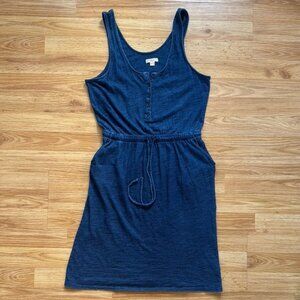 100% Cotton Merona Blue Sleeveless Sheath Mini Dress - Size XS